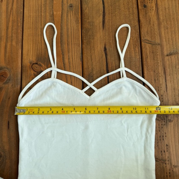 Brandy Melville White Strappy Tank Top Women’s One Size - Picture 4 of 5